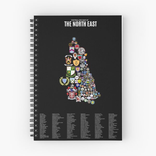 Item preview, Mens Footballing Map of the North East designed and sold by Footy-Maps.
