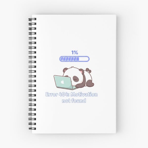 Item preview, Error 404 Motivation Not Found Funny Panda Remote Work Sticker Burnout Humor designed and sold by ZYNORAworld.