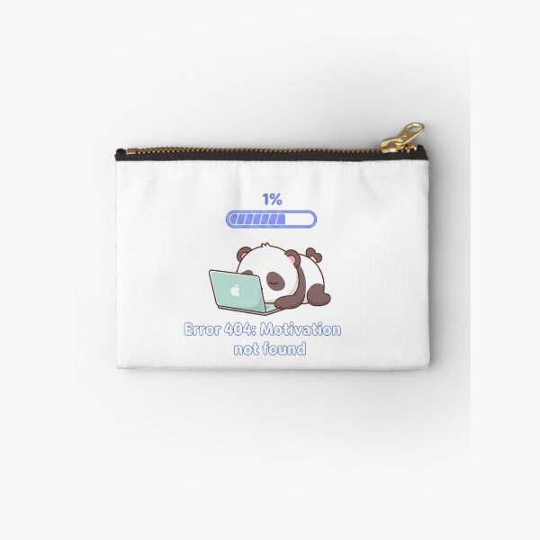 Item preview, Error 404 Motivation Not Found Funny Panda Remote Work Sticker Burnout Humor designed and sold by ZYNORAworld.