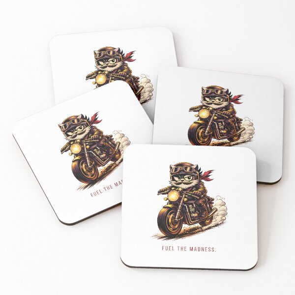 Item preview, Meaw Raider – Chaos Speed Cat Biker Collection designed and sold by WorkXPlay.