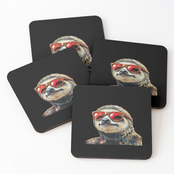 Item preview, Retro Cool Sloth Pop Art – Colorful Sunglasses Animal Illustration with Vintage Vibes designed and sold by Bright Nest Studio.