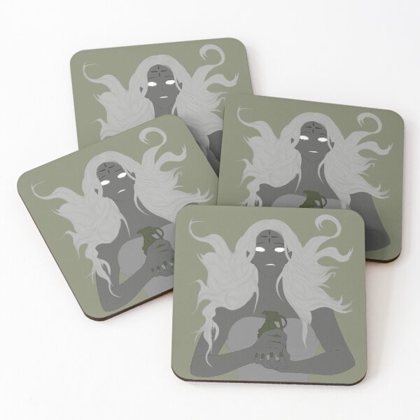 Item preview, Ethereal Dark Fantasy Woman with Glowing Eyes Holding a Grenade designed and sold by AchtungStudio.