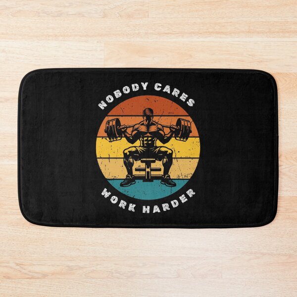 Item preview, Nobody Cares Work Harder Retro Gym Motivational Quote designed and sold by LusoPrints.