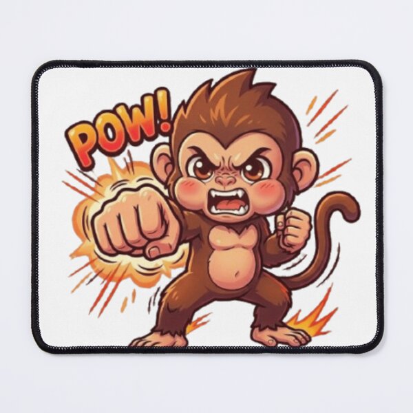 Item preview, punch monkey art designed and sold by JordanInk Studio.