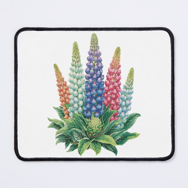 Item preview, Vibrant Blooming Lupinus: A Detailed Botanical Watercolor Illustration designed and sold by GreenBotanist.