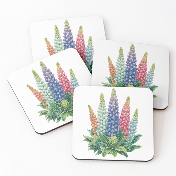Item preview, Vibrant Blooming Lupinus: A Detailed Botanical Watercolor Illustration designed and sold by GreenBotanist.