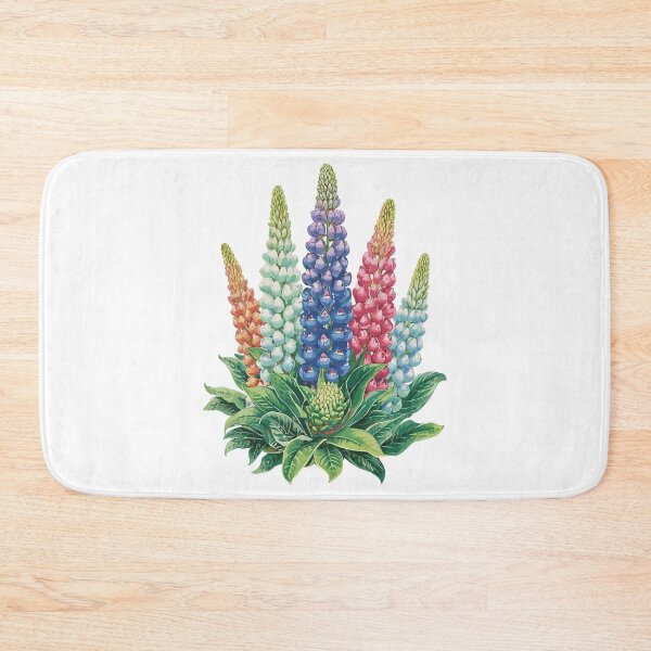 Item preview, Vibrant Blooming Lupinus: A Detailed Botanical Watercolor Illustration designed and sold by GreenBotanist.