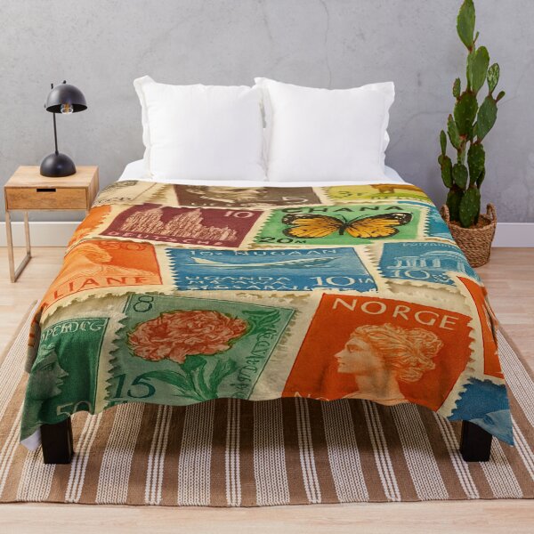 Item preview, Global Stamp Collage – Overlapping Vintage Postage from Around the World designed and sold by nigejohn.