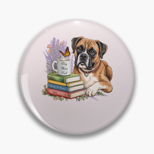 Item preview, Boxer Dog Mom Paws and Paperbacks | Books and Boxers Coffee Lover Gift designed and sold by tamdevo1.