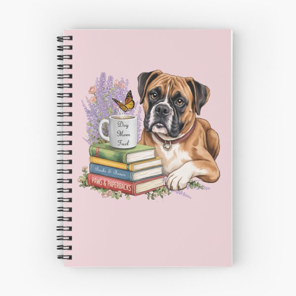 Item preview, Boxer Dog Mom Paws and Paperbacks | Books and Boxers Coffee Lover Gift designed and sold by tamdevo1.