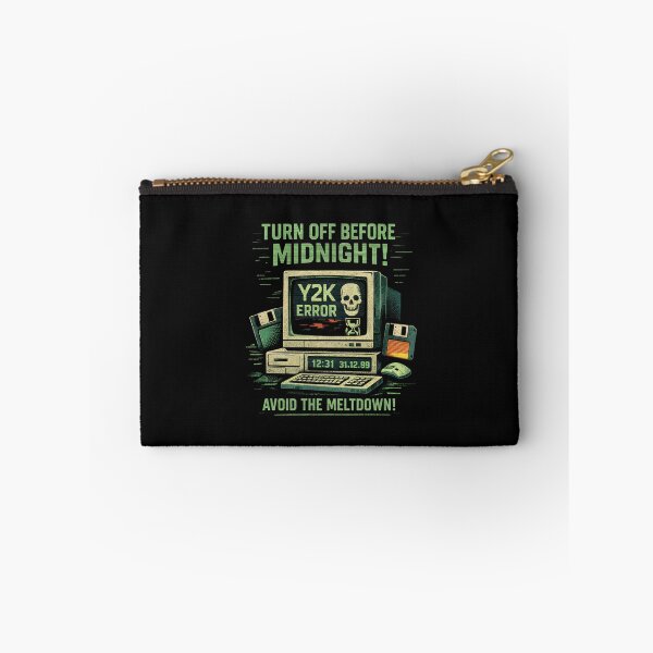 Item preview, Y2K Error Warning – Turn Off Before Midnight Retro Computer Design designed and sold by phiawdesign9.