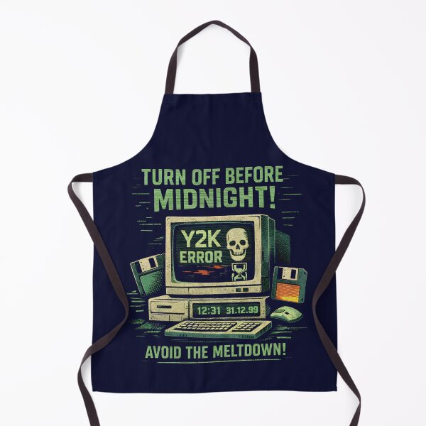 Item preview, Y2K Error Warning – Turn Off Before Midnight Retro Computer Design designed and sold by phiawdesign9.