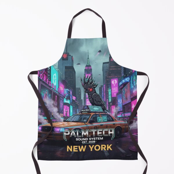 Item preview, Palm Tech New York - Cyberpunk Times Square & Yellow Cab Art designed and sold by codex antique.