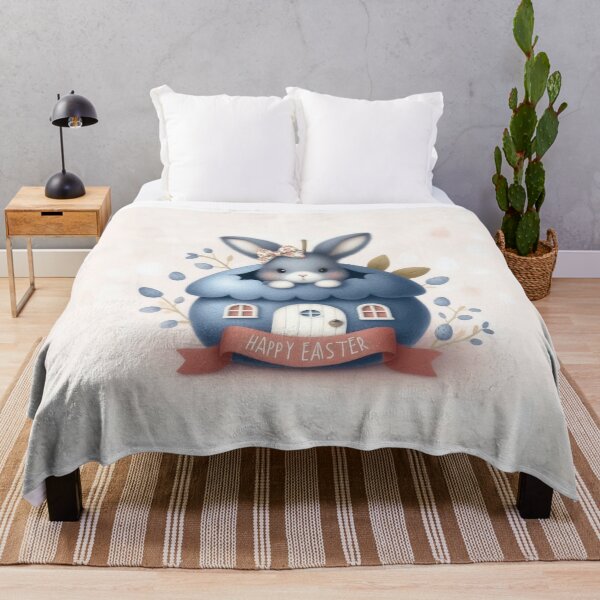 Item preview, A cute Easter rabbit peeking out from a blueberry-shaped house. designed and sold by ideandesign.