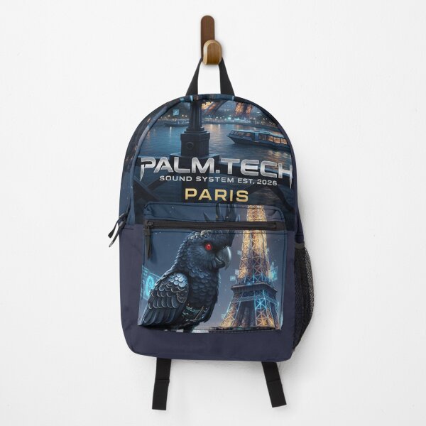 Item preview, Palm Tech Paris - Cyberpunk Eiffel Tower & Neon Romantic Art designed and sold by codex antique.