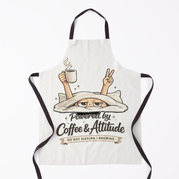 Item preview, Powered by Coffee & Attitude Funny Lazy Morning T-Shirts designed and sold by KDesignCrafts.