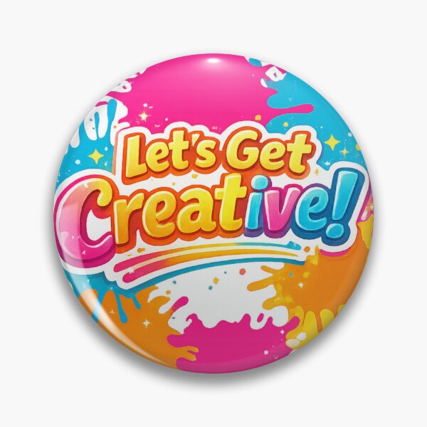 Item preview, Let’s Get Creative – Colorful Paint Splash Typography Design designed and sold by Snapystyle.