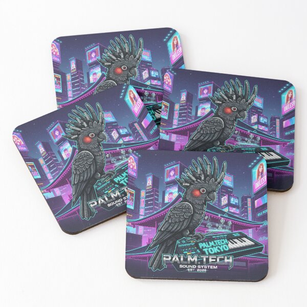 Item preview, Palm Tech Tokyo - Cyberpunk Bird & Synthwave Art designed and sold by codex antique.
