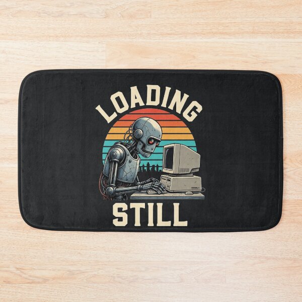Item preview, Loading Robot – Retro Futuristic Tech Humor designed and sold by Taans-Creation.