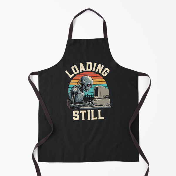 Item preview, Loading Robot – Retro Futuristic Tech Humor designed and sold by Taans-Creation.