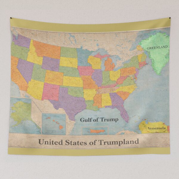 Item preview, United States of Trumpland – Vintage Political Satire Map designed and sold by BB Design Garage.