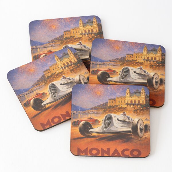 Item preview, Vintage Monaco 1935 Grand Prix Poster | Retro Racing Wall Art designed and sold by FLEMINGO CLOTHING.