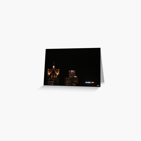 Darkness In Downtown Greeting Card