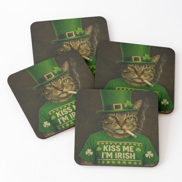 Item preview, St-Patricks-day cat designed and sold by jolihanot.