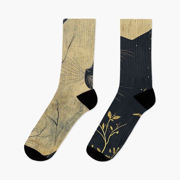 Item preview, Luxury Black Cat – Golden Elegance in Fine Art designed and sold by AkiruAiStudio.