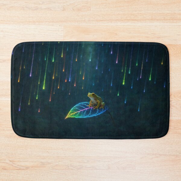 Item preview, Frog Beneath the Neon Meteor Shower designed and sold by PurrfectWhisper.