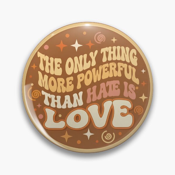 Item preview, The Only Thing More Powerful Than Hate Is Love Retro Sticker designed and sold by Lu7u.
