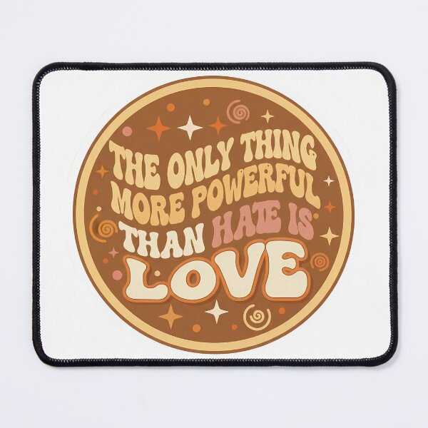 Item preview, The Only Thing More Powerful Than Hate Is Love Retro Sticker designed and sold by Lu7u.