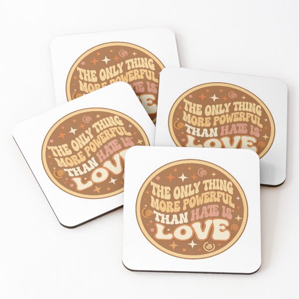 Item preview, The Only Thing More Powerful Than Hate Is Love Retro Sticker designed and sold by Lu7u.