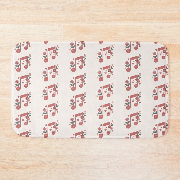 Item preview, Romantic Heart Floral Music Note designed and sold by risingrocket.