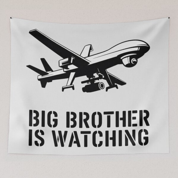 Item preview, Banksy Style Drone - Big Brother Is Watching You designed and sold by 123ks.