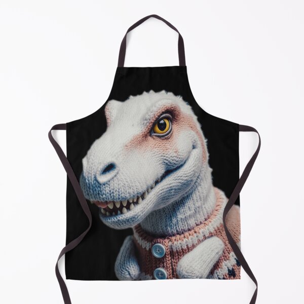 Item preview, Knitted T-Rex in a Cozy Sweater - Adorable Woolen Dinosaur Art designed and sold by Cindralith.