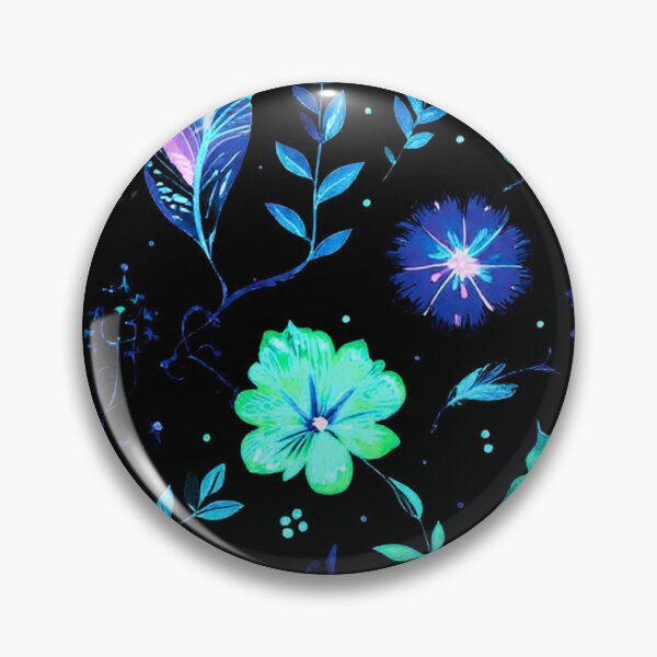 Item preview, Midnight Neon Floral Pattern designed and sold by MidnightVisionStudio.