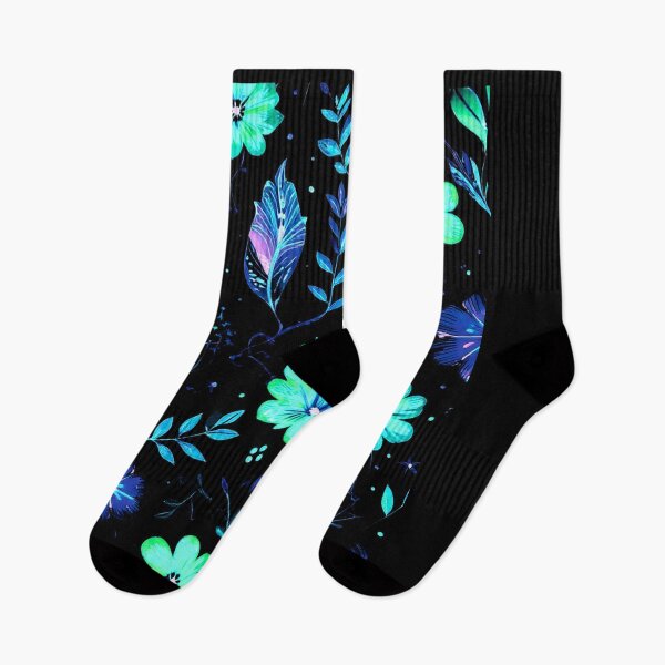 Item preview, Midnight Neon Floral Pattern designed and sold by MidnightVisionStudio.