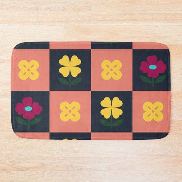 Item preview, Retro Checkerboard Floral Pattern designed and sold by 0606PM.