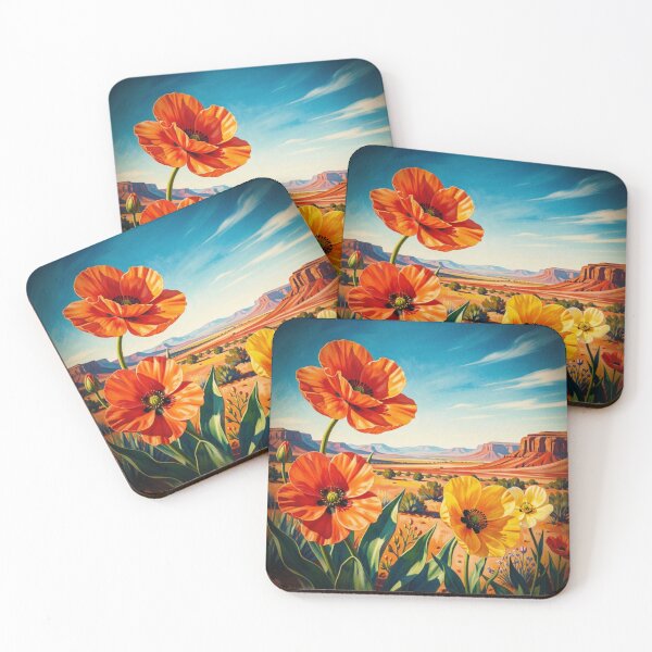 Item preview, Desert Bloom Art in Vibrant Modern Colors and Organic Southwest Shapes designed and sold by FotoworldEdel.