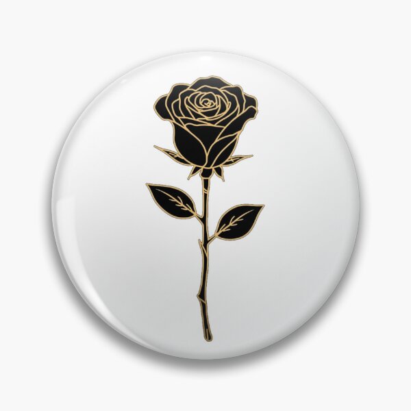 Artikelvorschau, Goldene Schwarze Rose – Elegante minimalistische florale Linienzeichnung entworfen und verkauft von Cindralith.