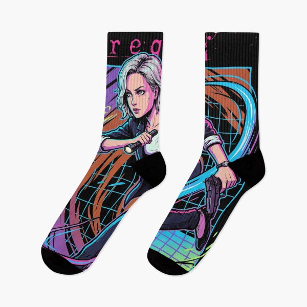 Item preview, Cyberpunk Synthwave Retro Grace Ashcroft Resident Evil Protagonist 2026 designed and sold by Senpaiwaves.