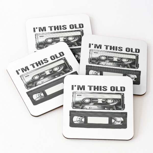 Item preview, “I’m This Old” Retro Cassette & VHS Art – Nostalgic Analog Media Throwback Illustration designed and sold by Bright Nest Studio.