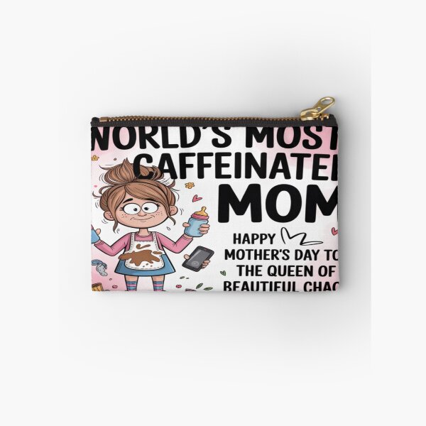 Item preview, World's Most Caffeinated Mom | Queen of Beautiful Chaos designed and sold by Midnight Veil Designs.