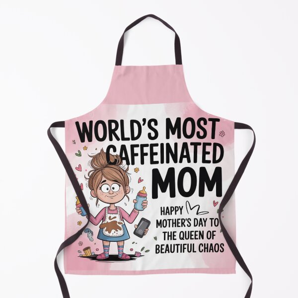 Item preview, World's Most Caffeinated Mom | Queen of Beautiful Chaos designed and sold by Midnight Veil Designs.
