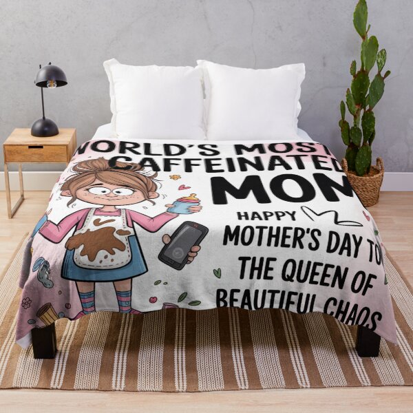 Item preview, World's Most Caffeinated Mom | Queen of Beautiful Chaos designed and sold by Midnight Veil Designs.