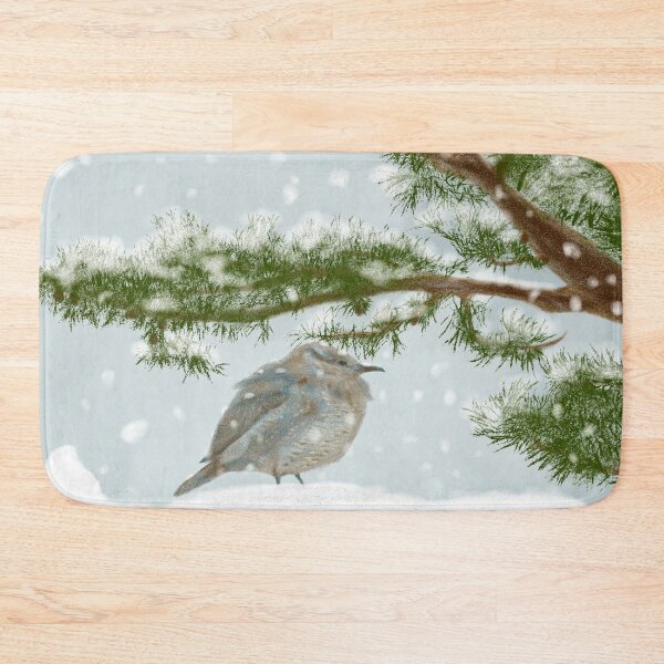 Item preview, An adorable bird in the snow designed and sold by greenPQBstudio.
