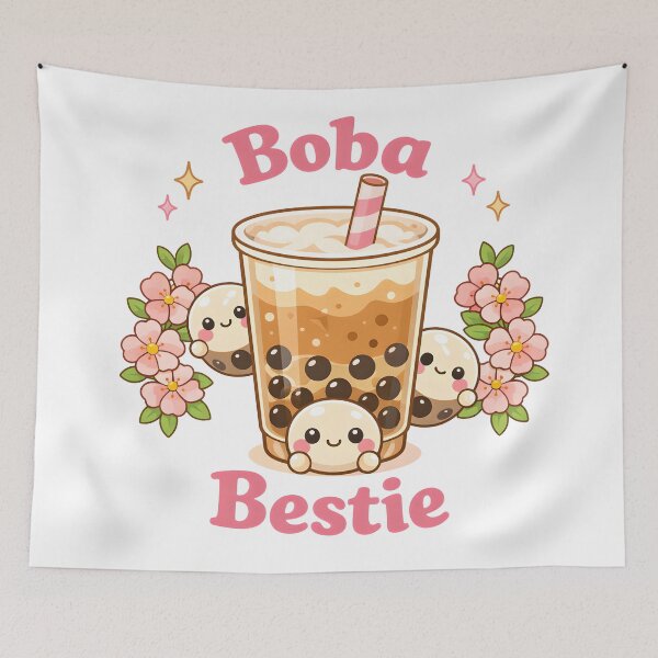 Item preview, Boba Bestie – Cute Kawaii Bubble Tea Best Friend Design designed and sold by Luvahawb.