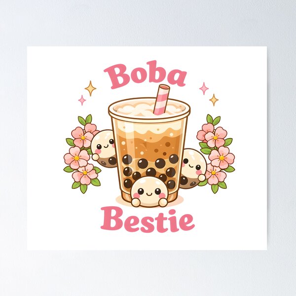 Item preview, Boba Bestie – Cute Kawaii Bubble Tea Best Friend Design designed and sold by Luvahawb.