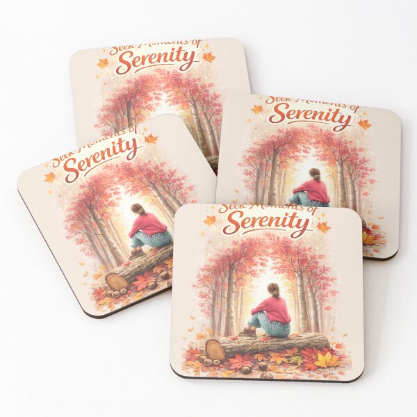 Item preview, Autumn Serenity – Peaceful Girl in Fall Forest Illustration designed and sold by Snapystyle.